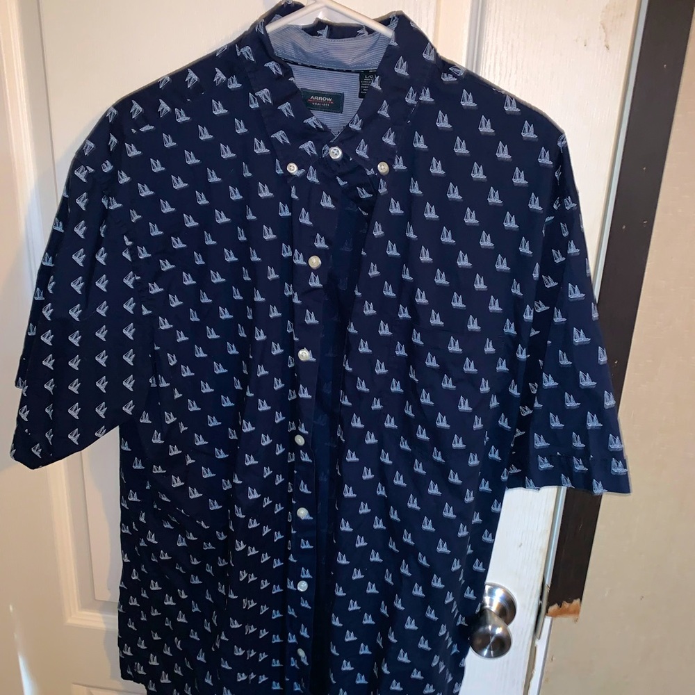 Navy blue button up